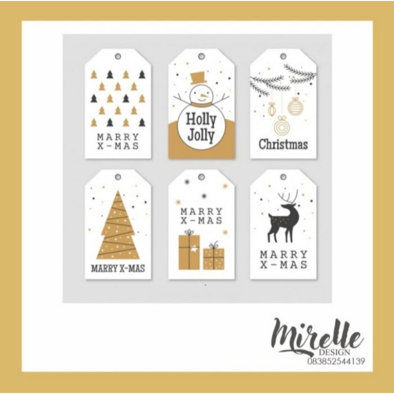 

Hang tag Xmas theme / tag natal gantung