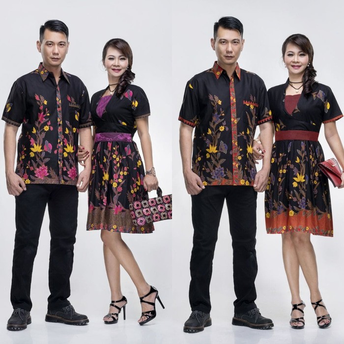 New Arrival sarimbit batik/ batik couple /sarimbit dress /batik tasya hitam series Murah