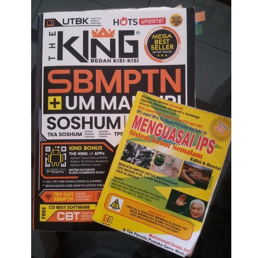 (PRELOVED) THE KING SBMPTN SOSHUM 2022 &amp; BUKU KUNING SKS MENGUASAI IPS