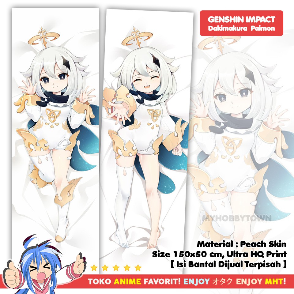 Sarung Bantal Anime Dakimakura Genshin Impact : Paimon