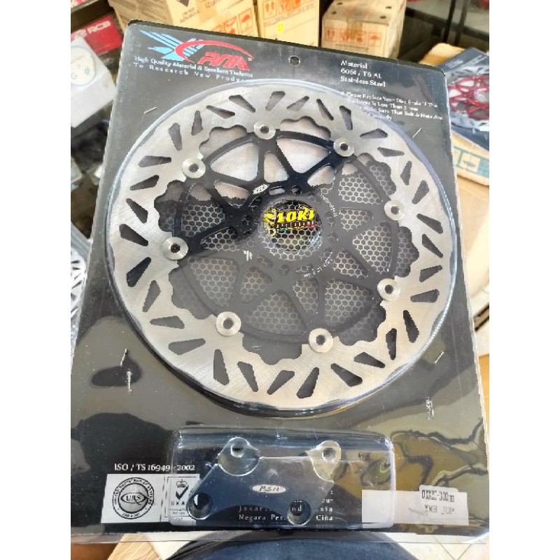Disc Brake Cakram Piringan PSM Titanium Kembang 300 mm Floating Jupiter Fizr F1zr Rxking Mxking not Moto1 TDR-PSM JupZ titan-Hitam