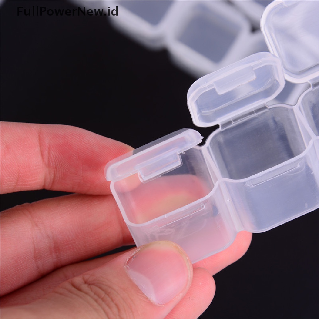 [KUKU PALSU] 28 Slots Nail Art Storage Box Plastic Transparent Display Case Organizer Holder .