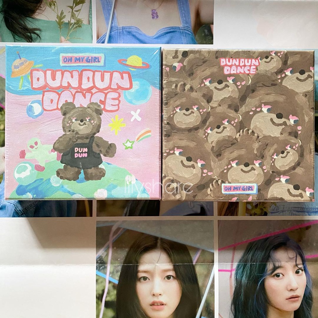 OH MY GIRL - DUN DUN DANCE Album + Poster (DUN DUN BEAR / OMG BEAR VER) Dear OH MY GIRL