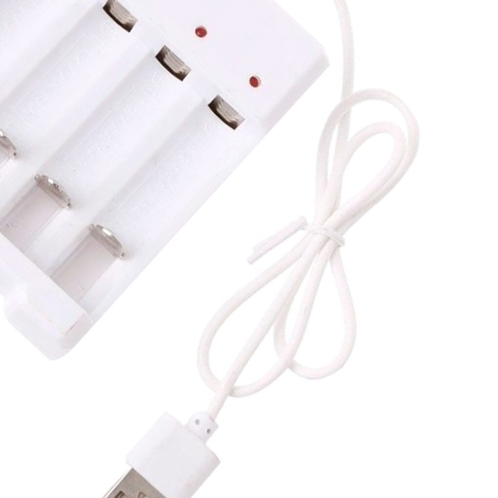 Charger Baterai USB 4 2 Slot Universal Untuk AA / AAA Ni-CD Ni-MH Cas