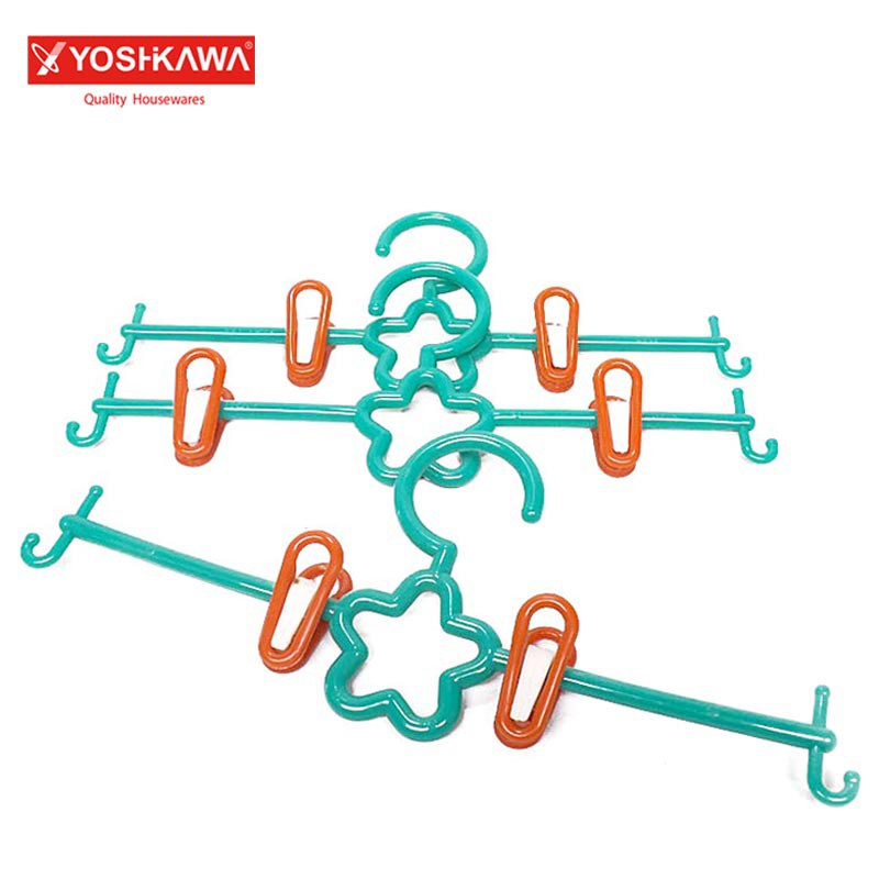 

YOSHIKAWA Gantungan Baju Capitan 3 PCS Hanger Laundry EVL-G-806 Hijau