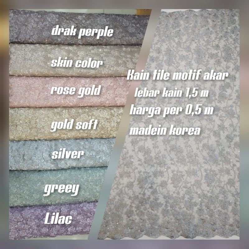 KAIN TILE AKAR/MOTIF SPIDER/HALUS/LEMBUT/