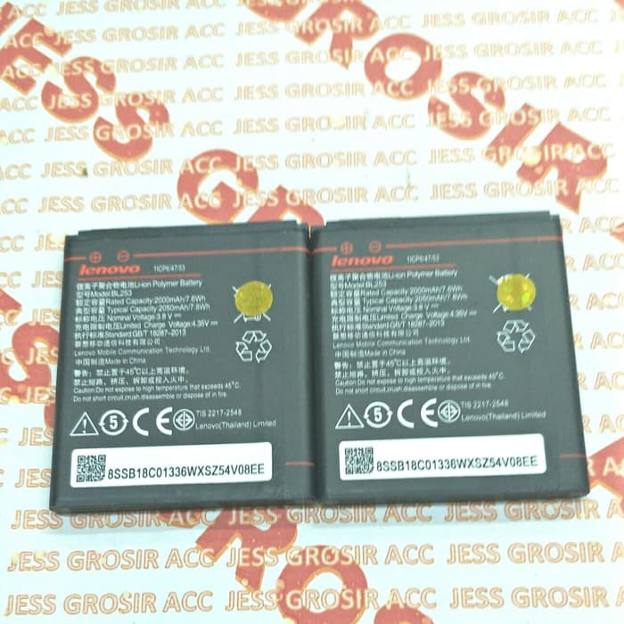 Baterai Original Lenovo BL253 BL233 A3600 A3800 K920 A1000 A2010 A2580