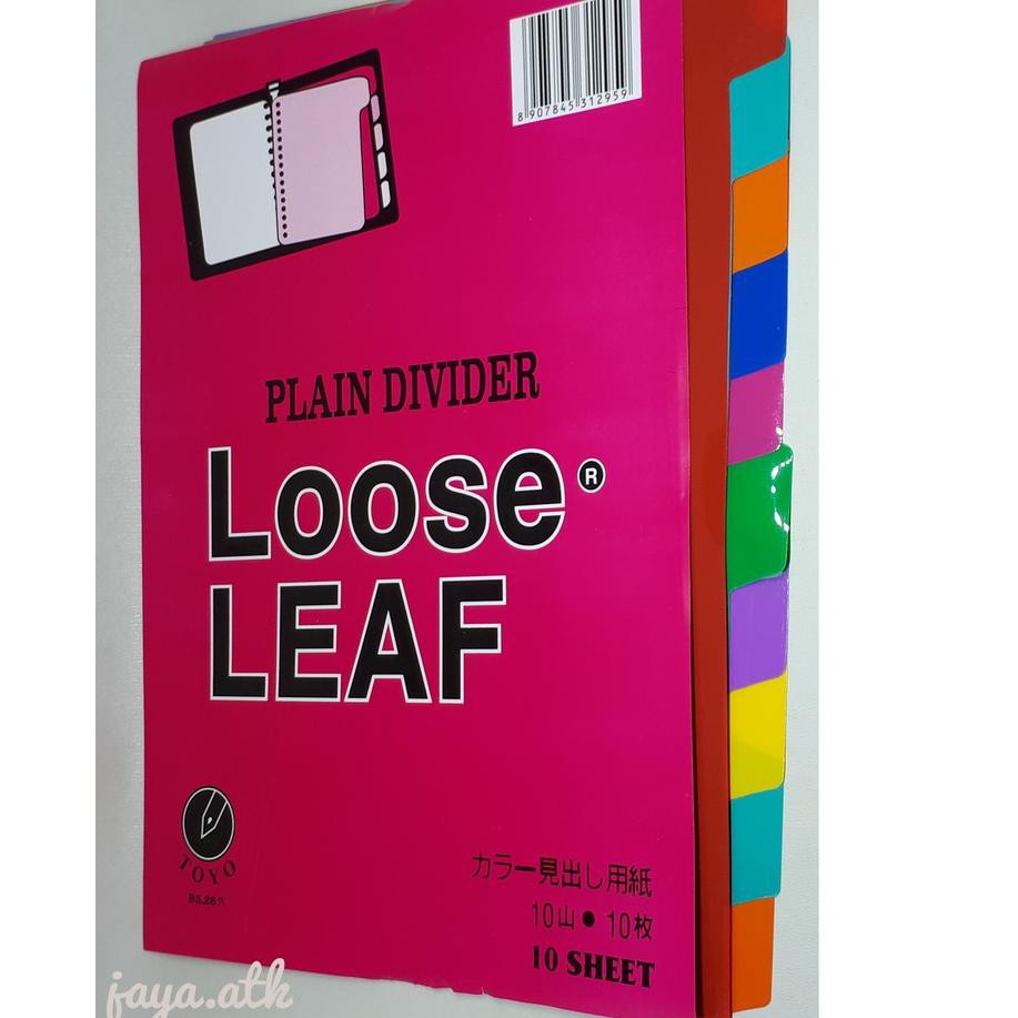 

CZG Pembatas Binder Plastik B5 (10 sheets) Readystock