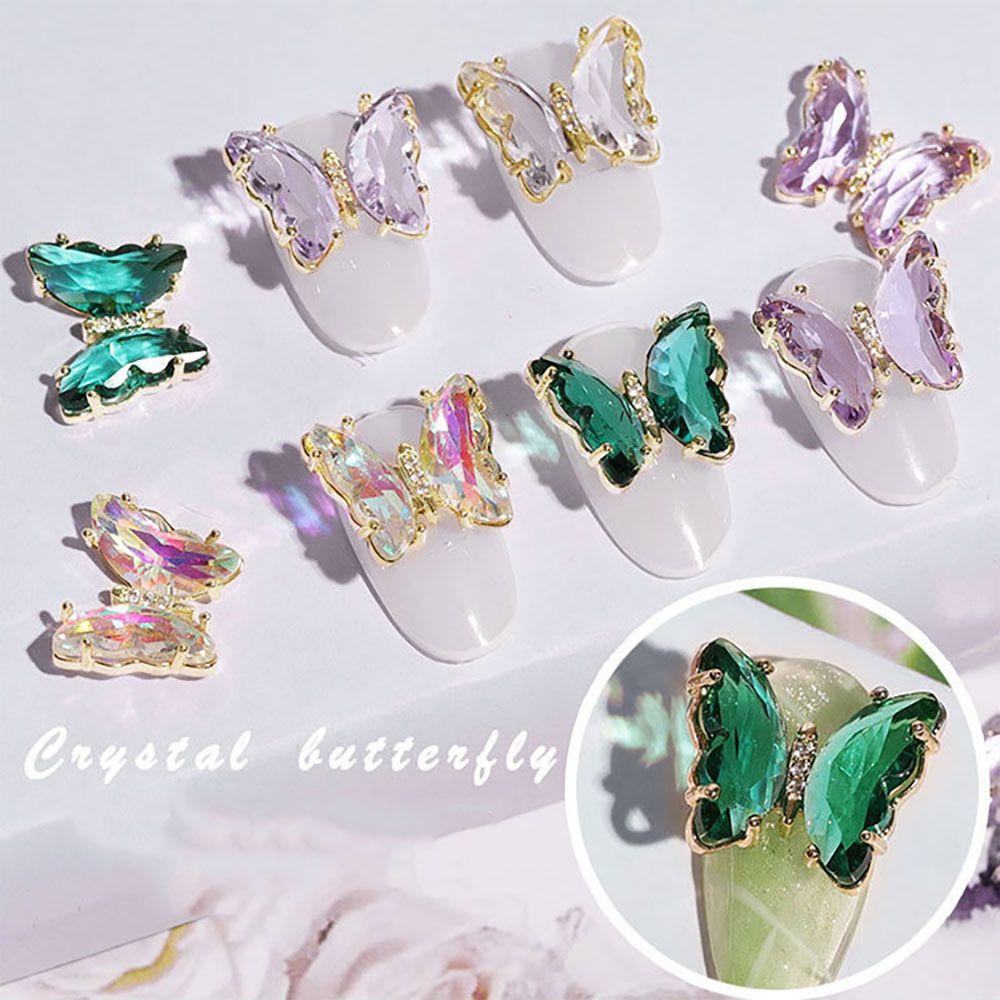 AUGUSTINA Dekorasi Nail Art Agustina Hiasan Kuku Hologram Mengkilap 3D