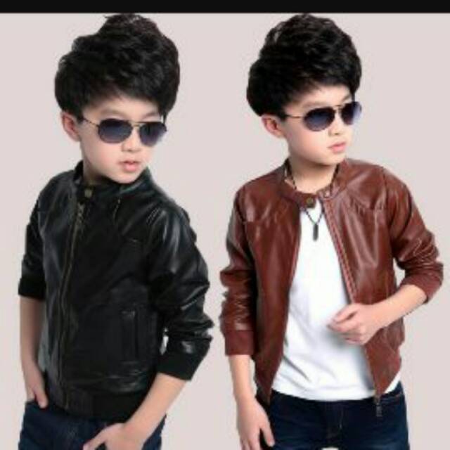 Jaket kulit anak branded / jaket anak murah