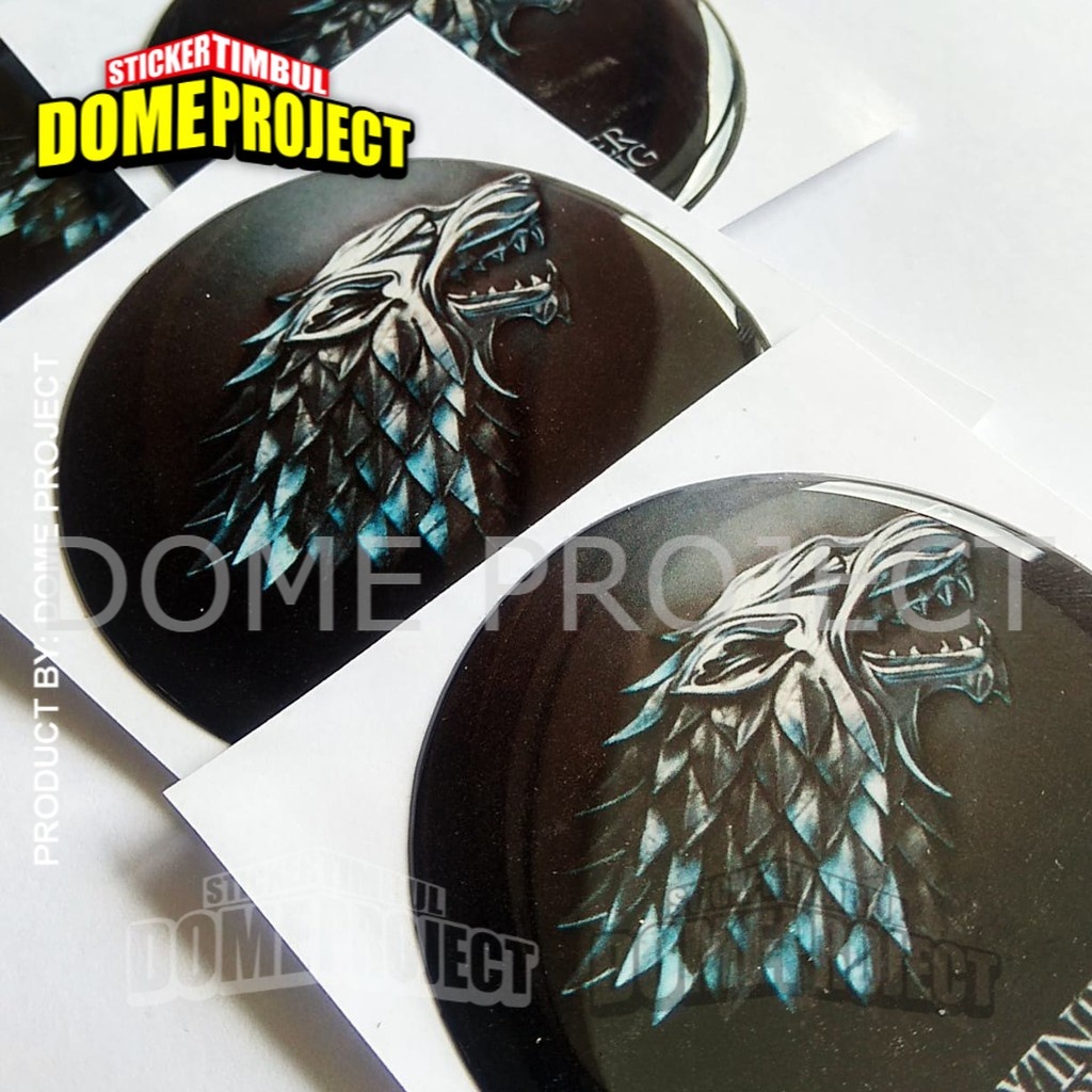 STIKER MOTOR TIMBUL EMBLEM GOT Stark Winter is Coming Emblem Mobil Stiker Timbul