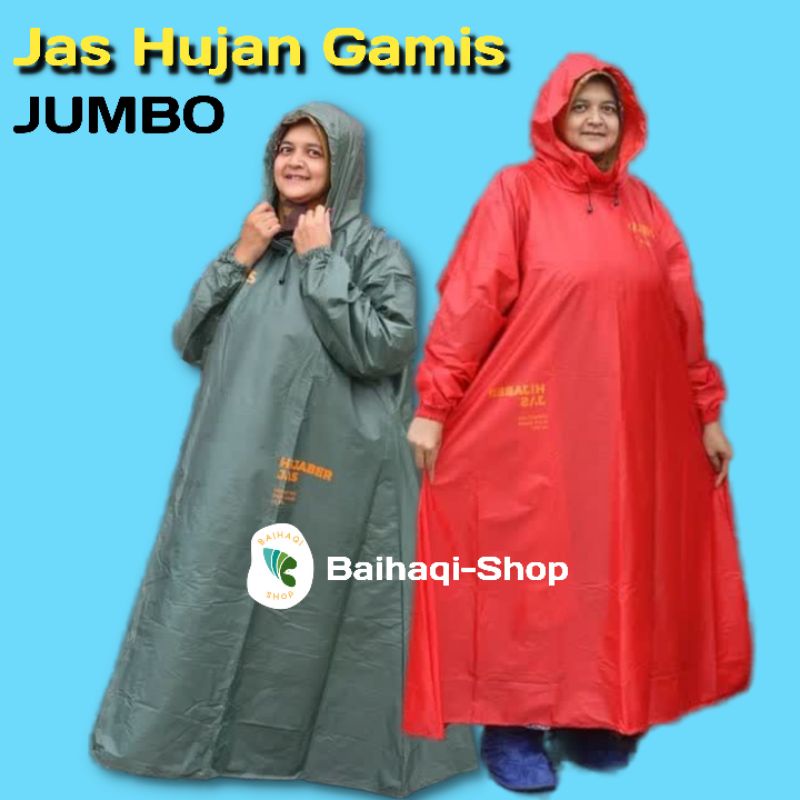 Jas Hujan Gamis Jumbo  /Jas Hujan Wanita Muslimah Jumbo – Hijas