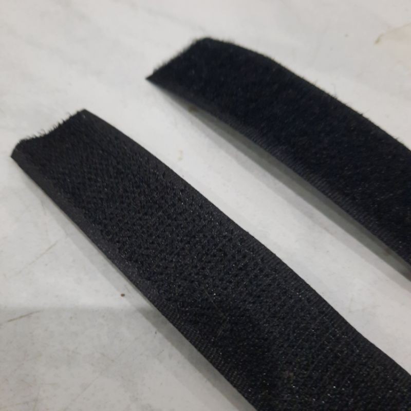 velcro perekat 2.0 cm, 2.5 cm, 3.8 cm HITAM per Meter