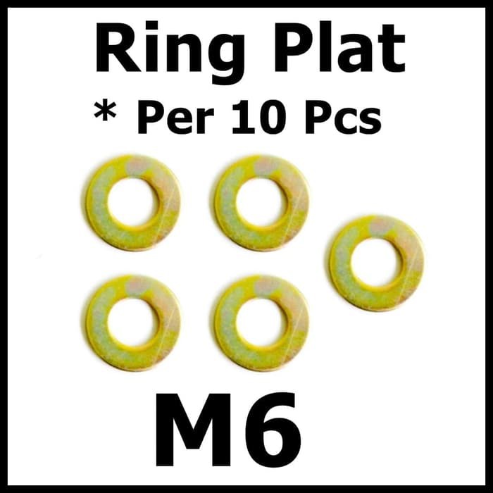 Per 10 pcs Ring Plat ukuran M6 6mm 10pcs