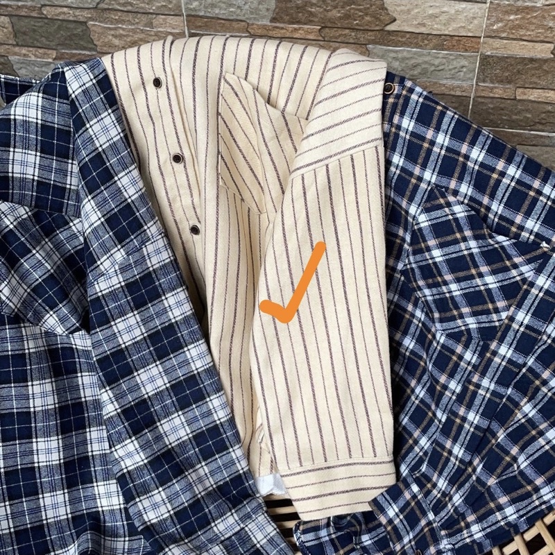 ANNA SHIRT / KEMEJA TARTAN WANITA-STRIPY SC
