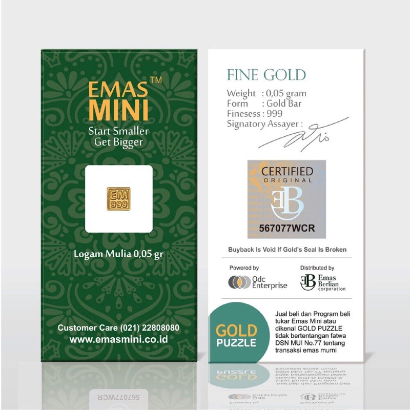 Emas Mini 0,05 gram