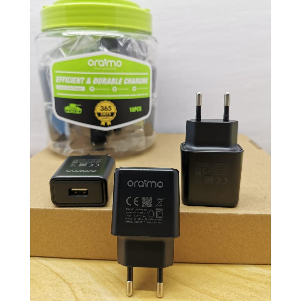 Adaptor Charger Orignal Oraimo | OCW-E36SJ DURABLE CHARGING