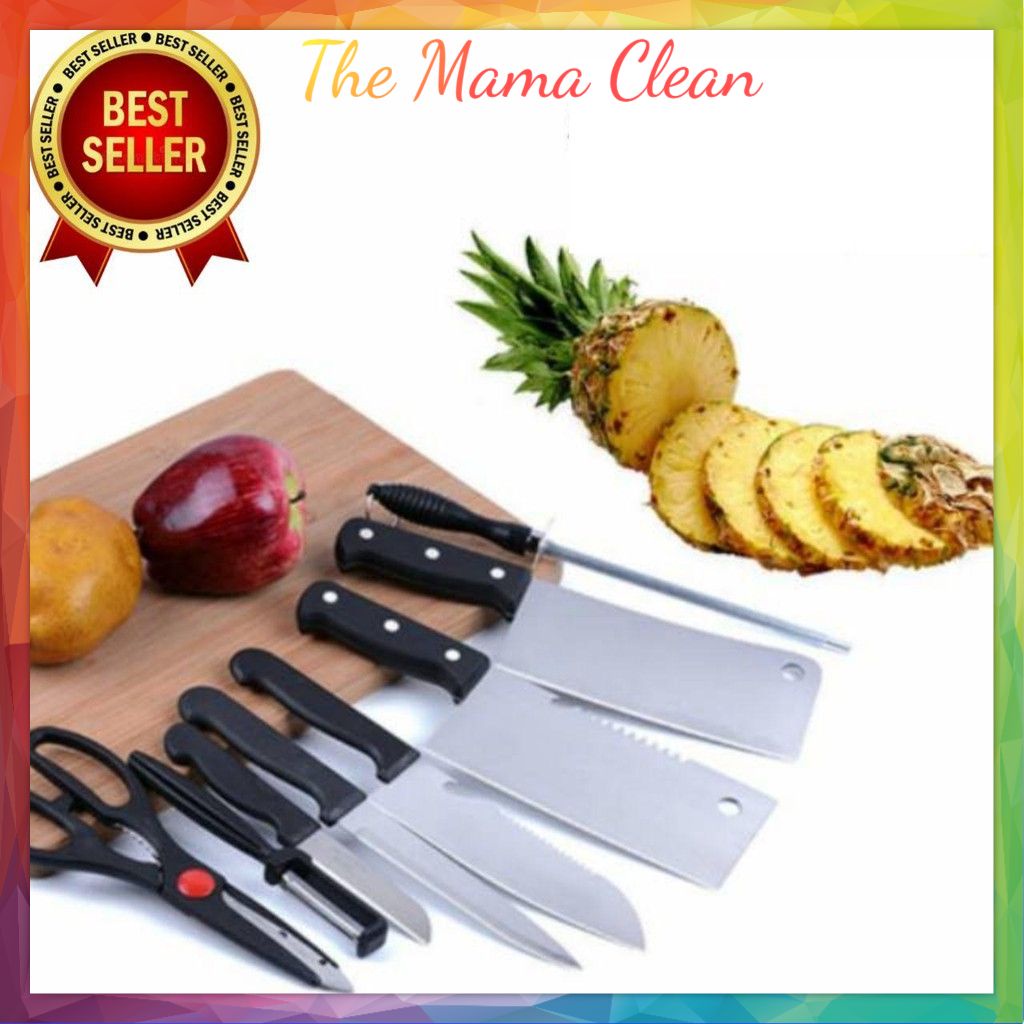PISAU SET DAPUR 8PCS GUNTING PISAU PARUTAN