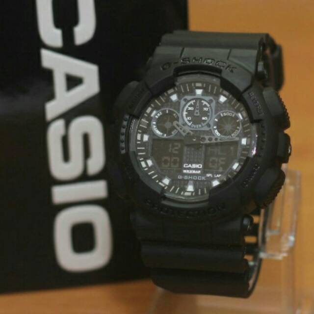 Jam tangan G-SHOCK GA-100 full black kw super