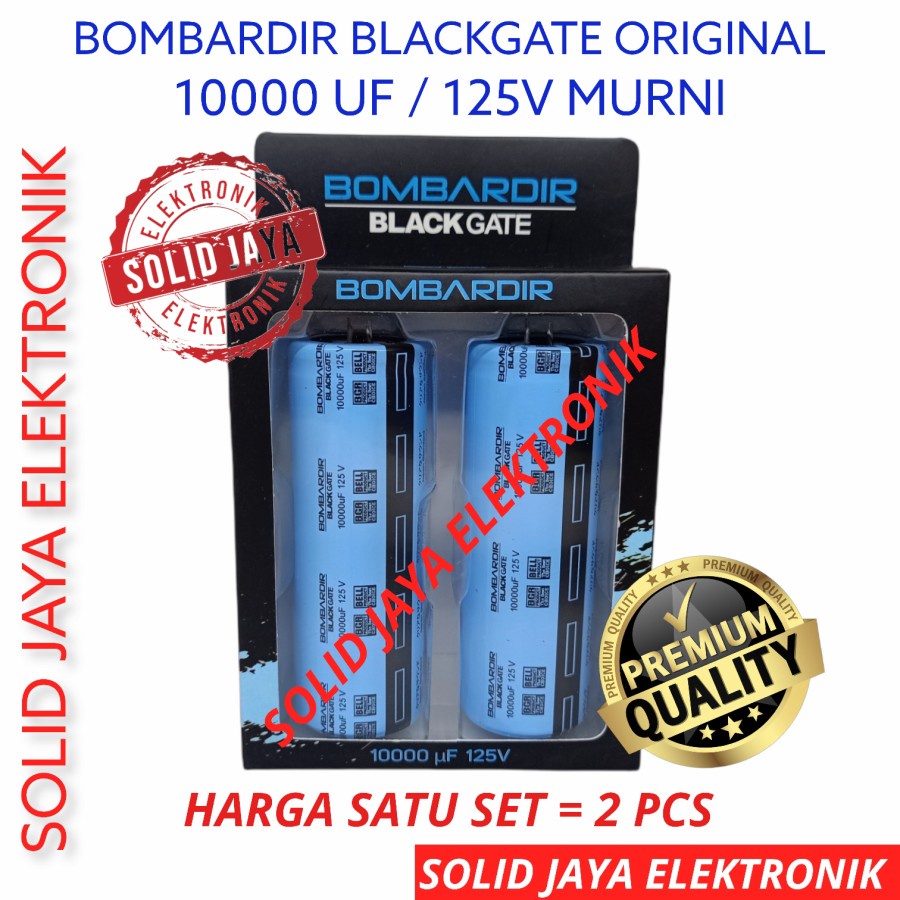 CAPASITOR ELCO 10000UF 125V ELCO 10000 125V HARGA SATU SET 2 BIJI MURNI BOMBARDIR ASLI BELL BGR