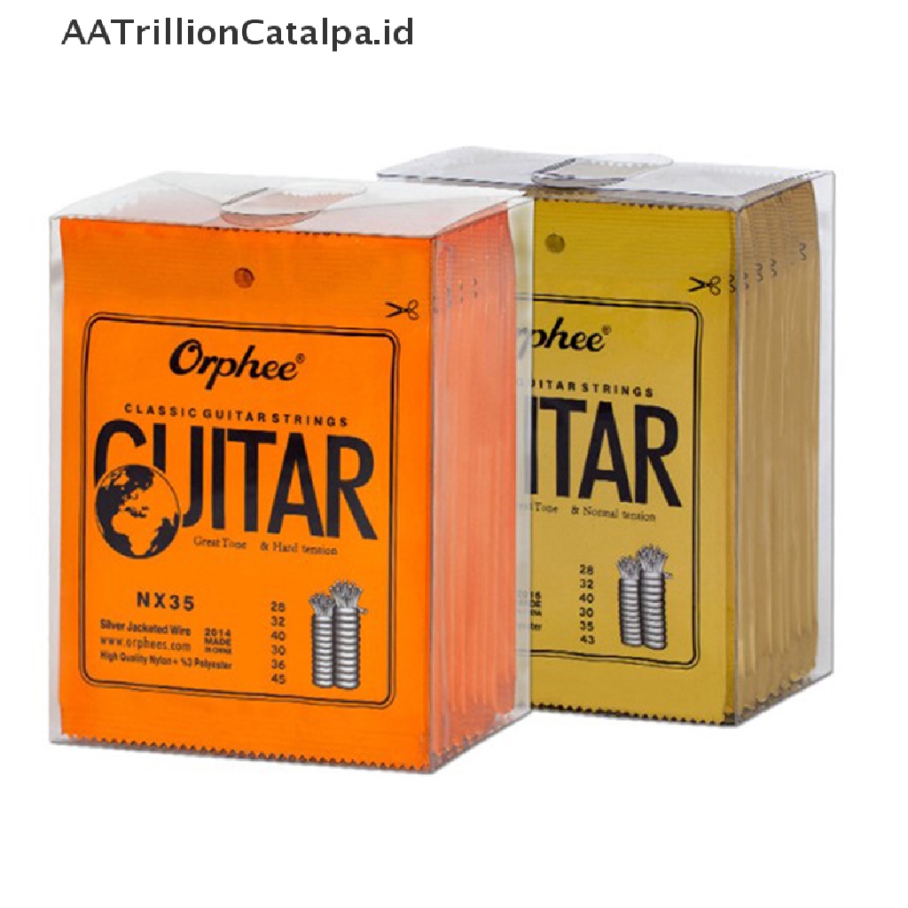 Aatrillioncatalpa 6pcs / Set Senar Gitar Klasik Seri NX Bahan Nilon Lapis Silver