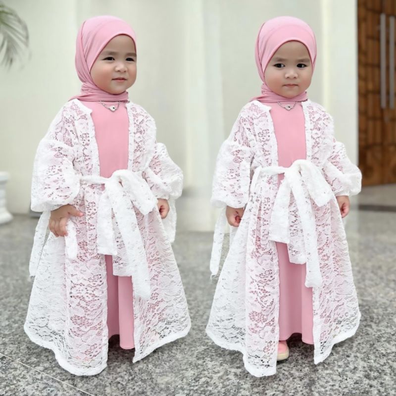 CARDI RUFITA KID 2IN1, BRUKAT MOSCREPE, GAMIS HIJAB MUSLIM