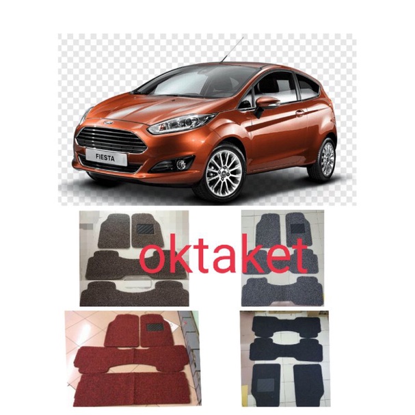 karpet mie 3 baris Ford Fiesta hitam cream abu merah