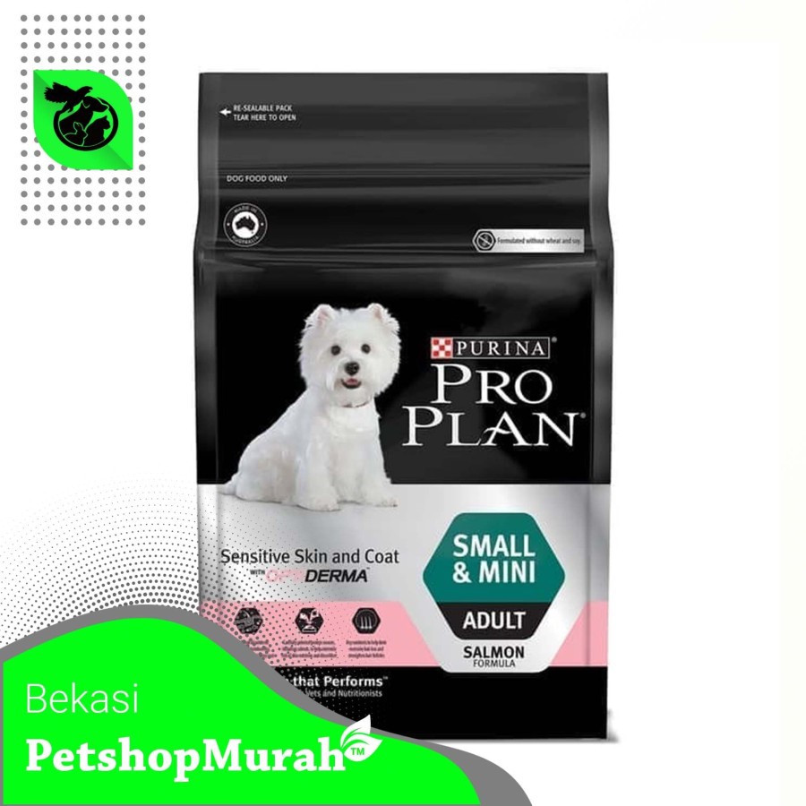 Makanan Anjing Pro Plan Adult Small &amp; Mini Sensitive Skin 2,5kg 2,5 kg