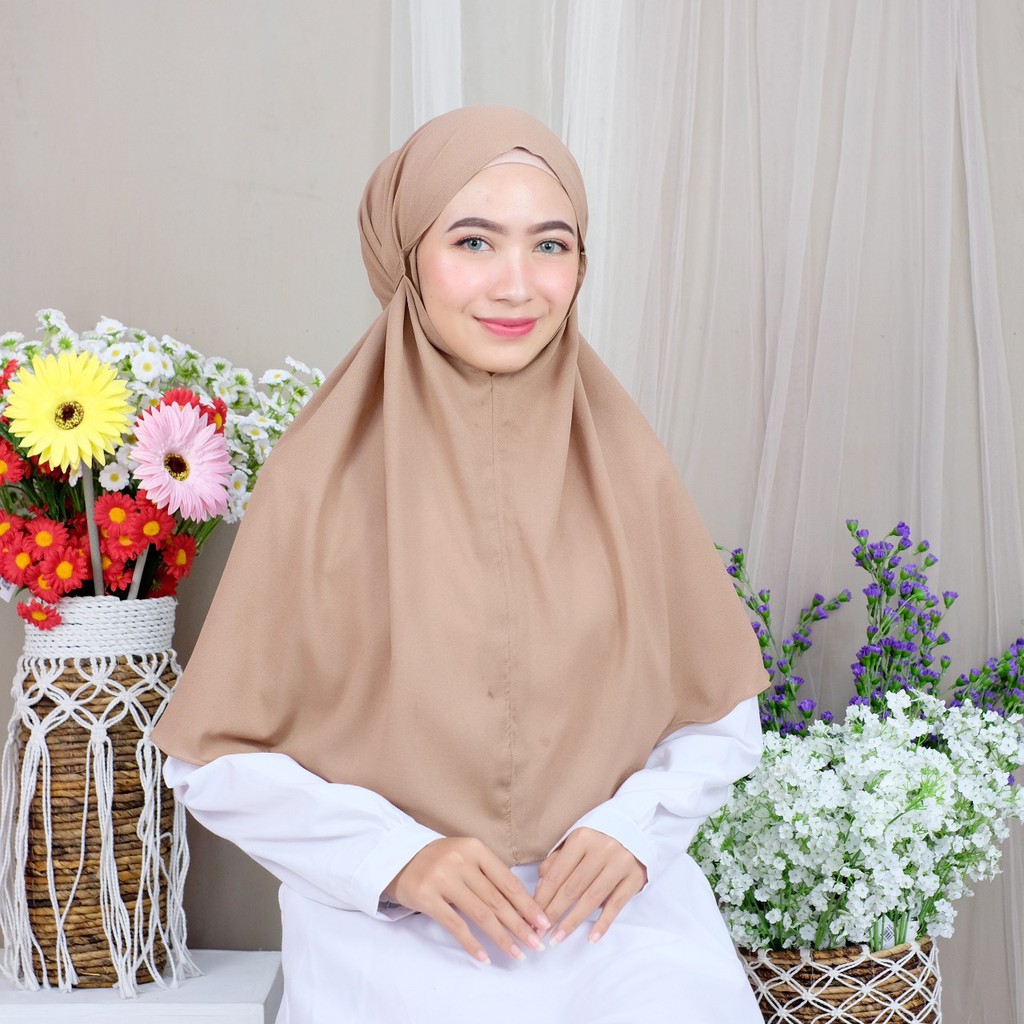 BGMDC - BERGO MARYAM BERGO INSTANT POLOS TALI BAHAN MOSSCREPE FREESIZE / HIJAB MUSLIM / JILBAB