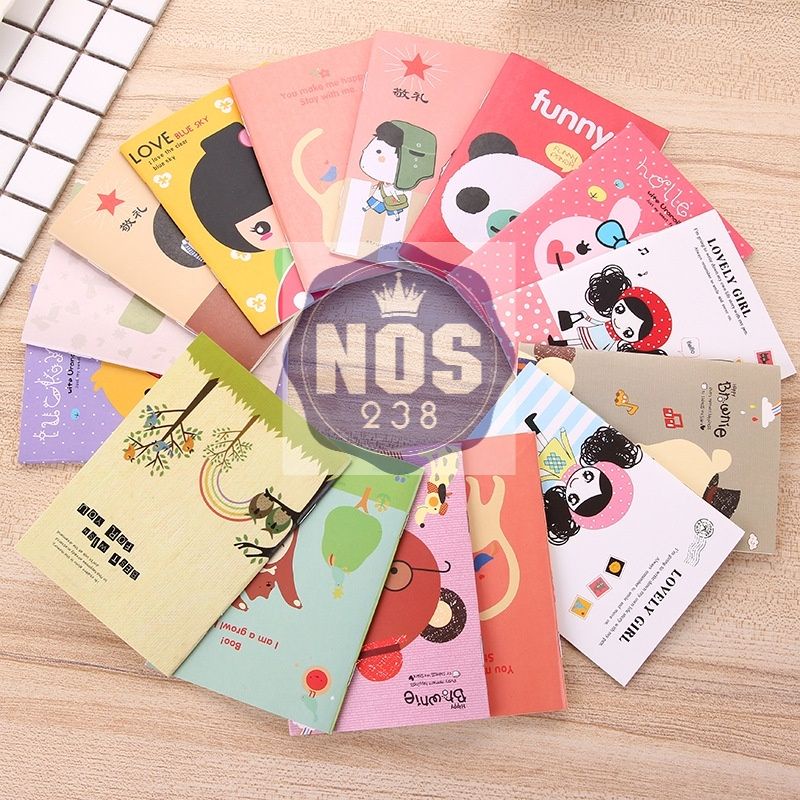 Notebook Mini / Buku Mini Motif Kartun