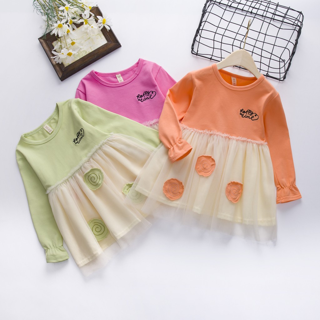 Dress anak / Dress tutu anak / dress tile anak perempuan / gaun pesta anak lucu umur 1-4tahun import-6