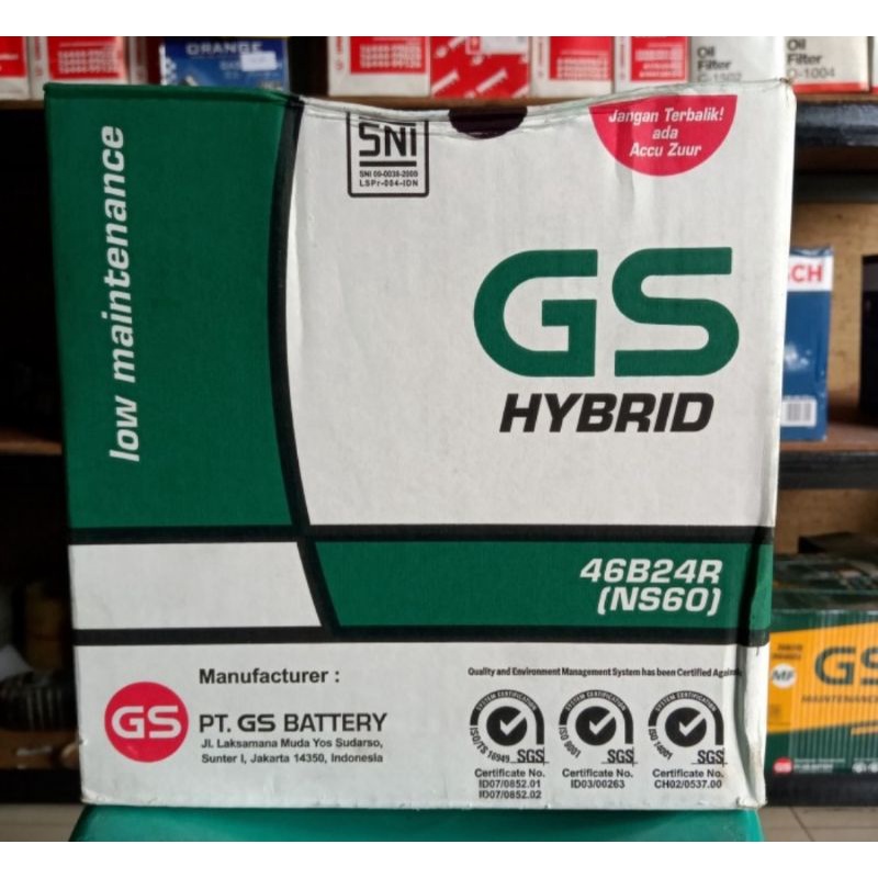 GS astra otoparts Hybrid NS60 Low Maintenance NS60