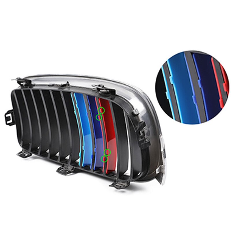 3pcs ABS Untuk 20212020 2019 2018 BMW G30 5seri Mobil Racing Grille Strip Trim Clip M Power Kinerja Aksesoris