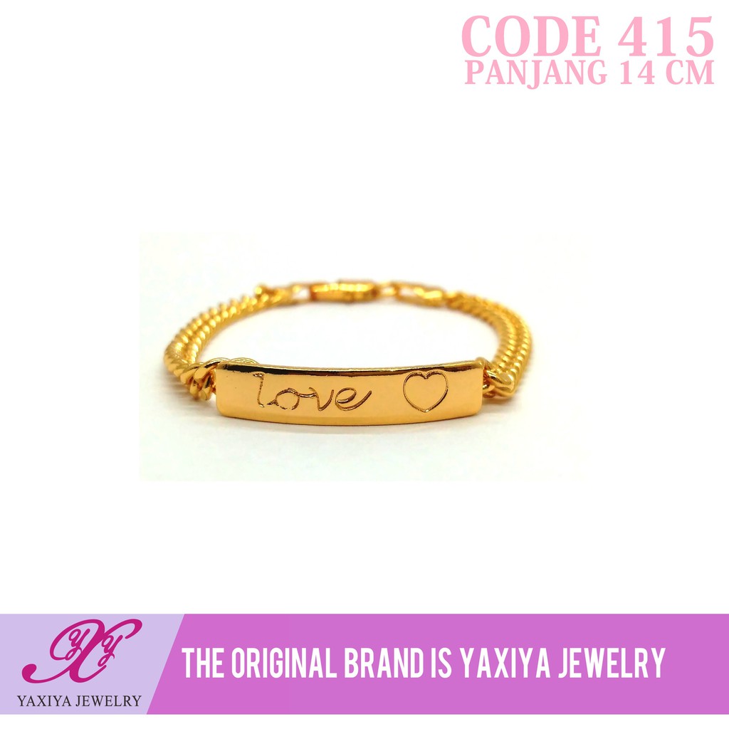 

Gelang rantai anak Perhiasan imitasi Gold 18k Yaxiya Jewelry 415