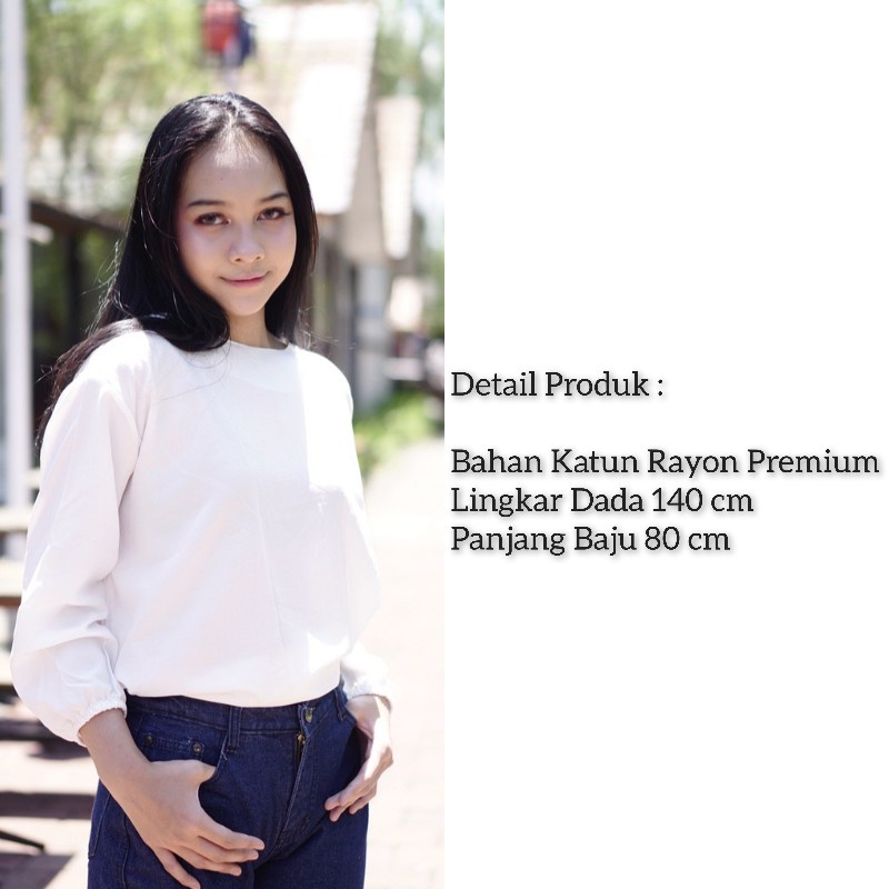 Blouse Wanita Jumbo Oversize Outfit Dara Blus Ootd Baju Atasan Wanita Lengan Panjang Muslim Big Size-7