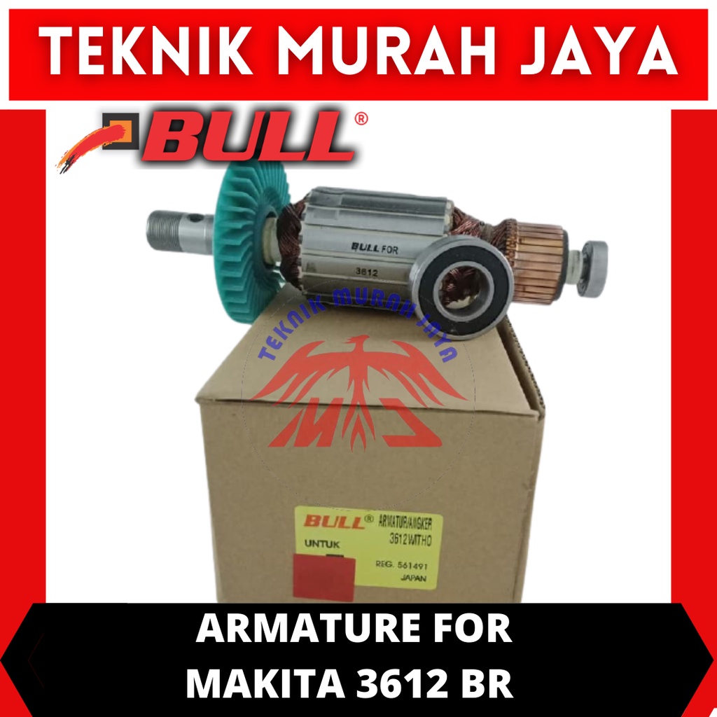 BULL Armature Angker Angkur Untuk Mesin Router Makita 3612 BR 3612BR