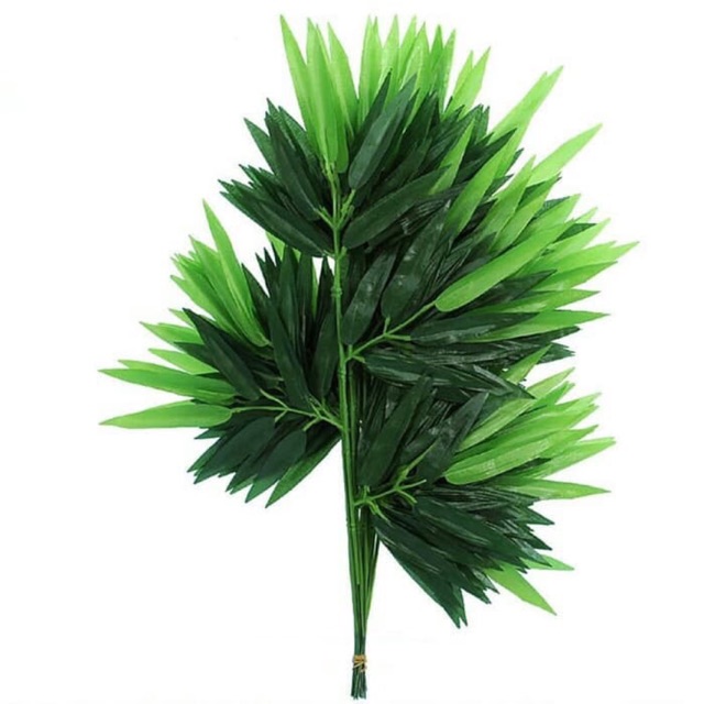 DAUN BAMBU SINTETIS / DAUN ARTIFICAL / DAUN DEKORASI / D016/ 1 LUSIN