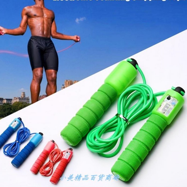 New promo!!! Skipping Jump Rope Tali Lompat Skiping Lompat Tali With Counter Lompat Tali Dengan Penghitung Peralatan Alat Kesehatan Olahraga - Jump Skipping Rope Soft Handle Counter Tali Skiping Automatis