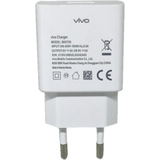 Charger Vivo 9V 2A Fast Charging Original 100%