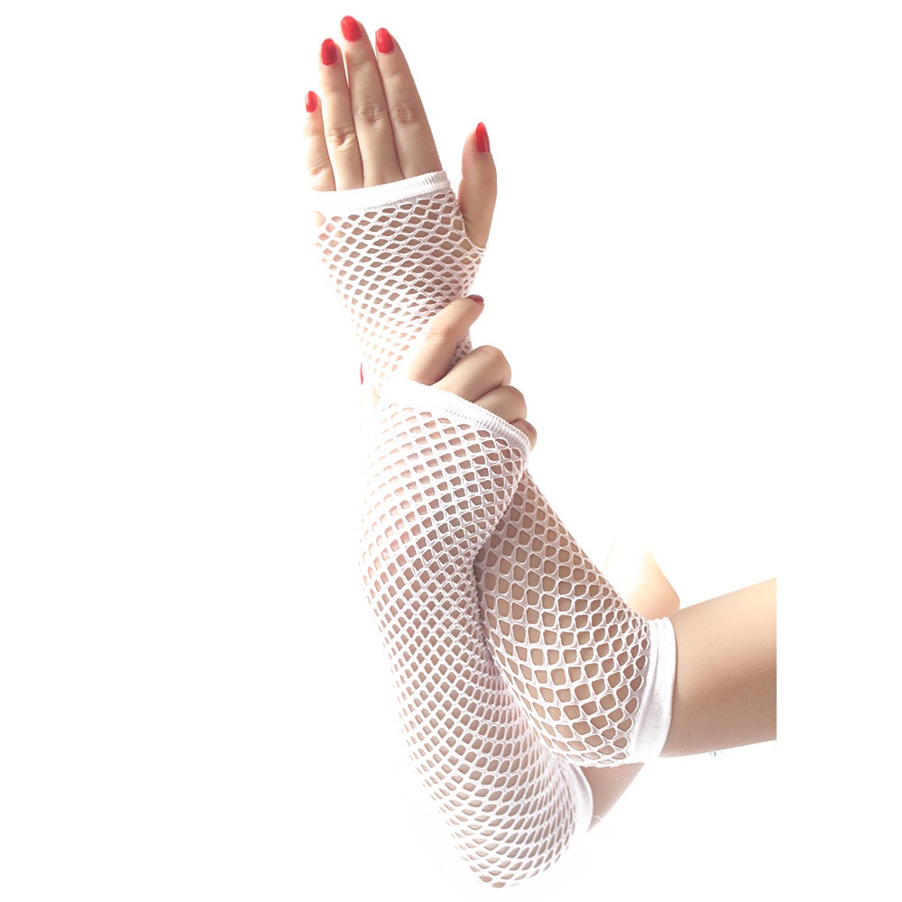 LGN sarung tangan jaring nilon setengah jari half finger gloves aksesoris fashion cosplay wanita