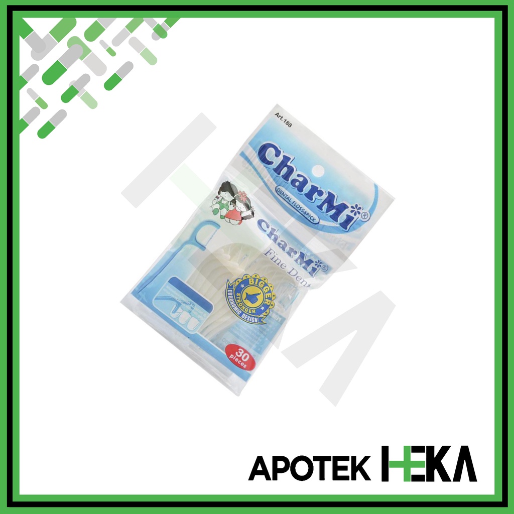 Charmi Dental Floss Pick Art isi 30 - Benang Tusuk Gigi (SEMARANG)