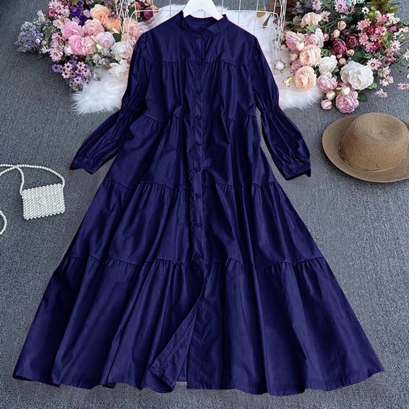 MAXI DRESS QIQI DRESS ZARA BASIC-Nevy