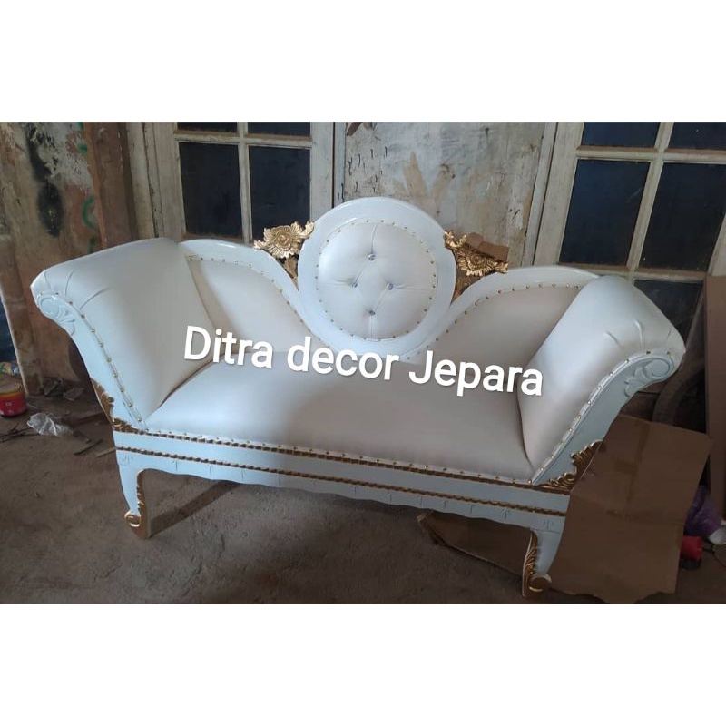 kursi pelaminan bundar / sofa pelaminan / kursi pengantin / sofa kayu jati / kursi manten