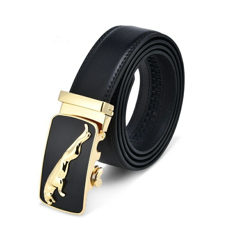 Ikat Pinggang Pria Tipe Rel Ikat Pinggang Kulit Sintetis Gesper Pria Sabuk Men Belt