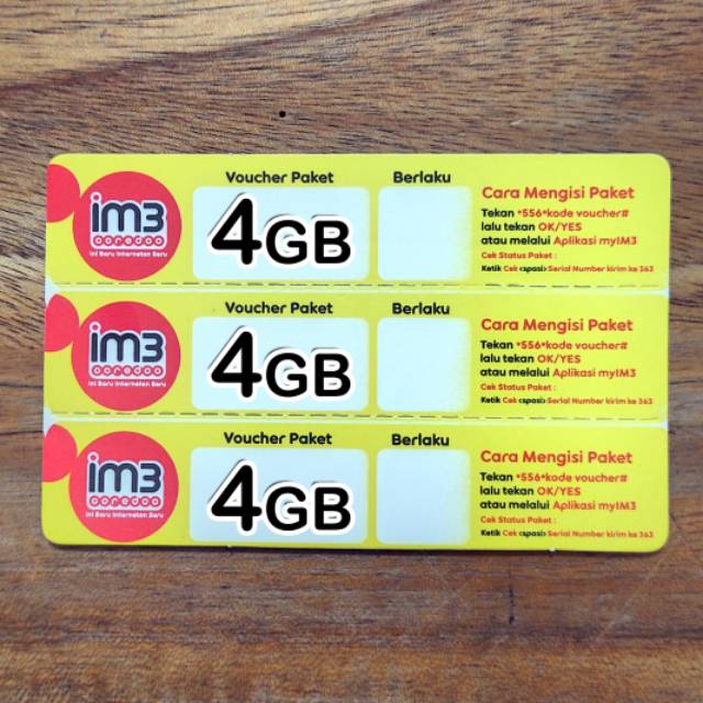 Voucher im3 4gb Lokal Banyumas Cilacap Purbalingga
