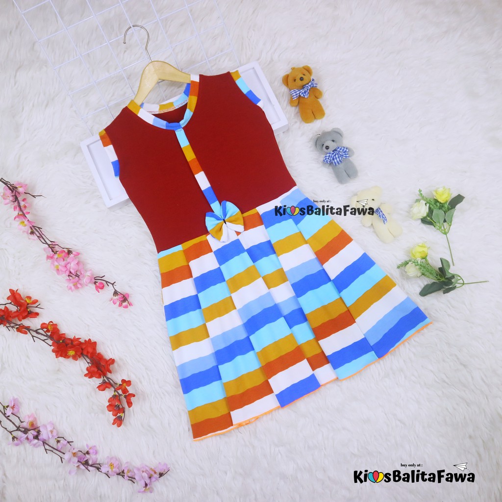 Dress Sinta uk 5-6 Tahun / Dres Anak Perempuan Motif Adem Baju Yukensi Import Lucu Murah