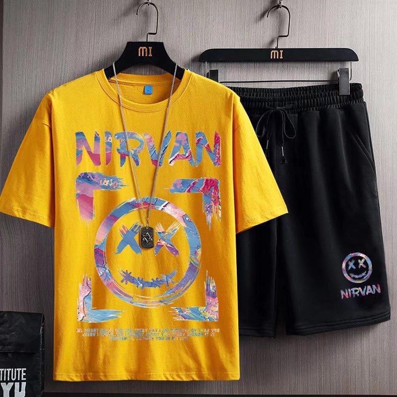 COD/ARPIOSSHOP - STELAN NIRVAN - SETELAN PRIA SATU SET ( KAOS + CELPEN )