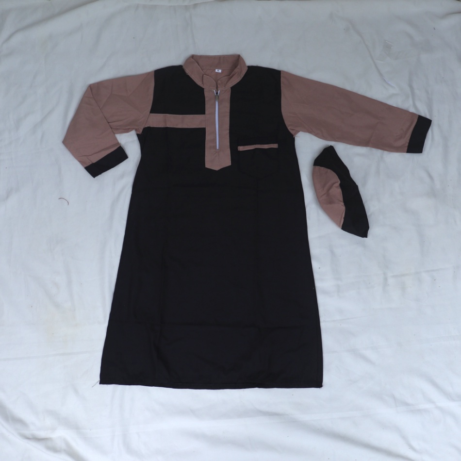 Baju Koko Gamis Anak 2 - 5 Tahun Resleting Katun Polymicro / Poli Miro / Polimikro