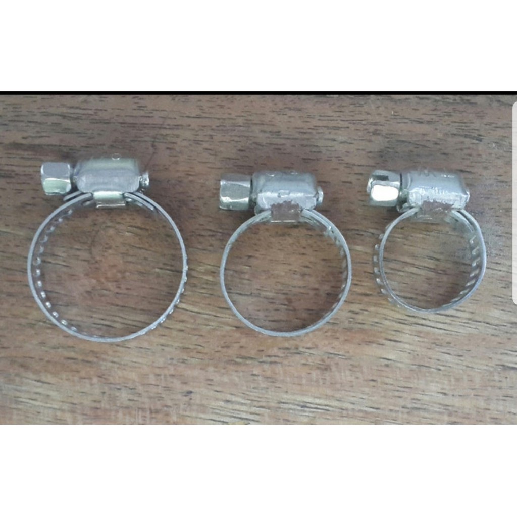 Klem Selang Besi 1/2" inch/ 5/8" / 3/4"/ 7/8"/ 1"  / Hose clamp/ Ring Klem Besi Bulat/ Klem Gas
