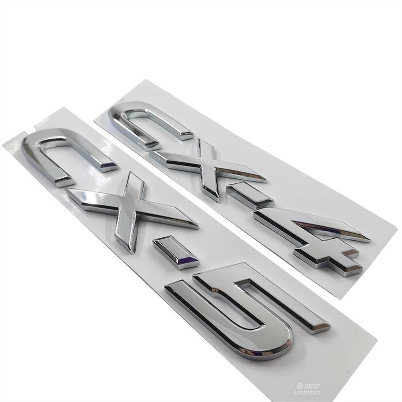 1 X ABS Chrome CX4 CX5 Letter Logo Car Auto Emblem Badge Sticker Decal Replacement For MAZDA CX-4 CX-5